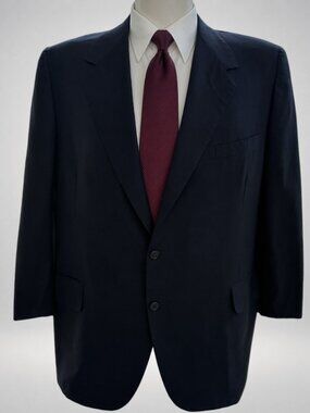 Vintage Oxxford Clothes Barney's NY Navy Wool Blazer 44R Patrician Preference